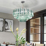 Дизайнерская люстра AQUA Blue Lagoon бирюзовое стекло несколько ярусов варинант исполнения - 5 | Loft Concept в Тюмени