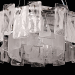 Люстра круглая с подвесными прямоугольными пластинами из стекла Glacier Panels варинант исполнения - 7 | Loft Concept в Тюмени