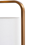 Торшер с белым тканевым абажуром на мраморном основании Cconcise варинант исполнения - 1 | Loft Concept в Тюмени