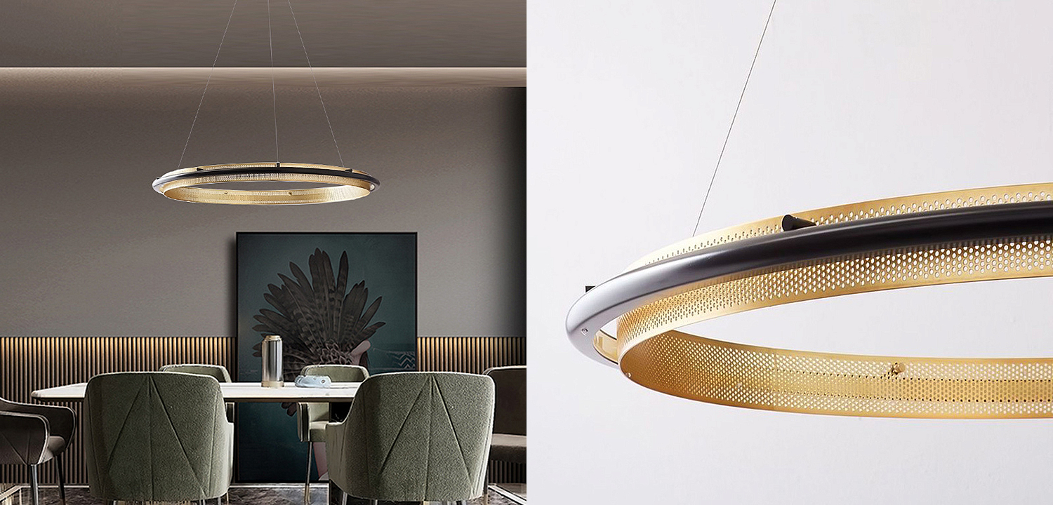 Люстра Gold ring horizontal pendant Люстра Gold ring horizontal pendant - Loft-Concept в Тюмени
