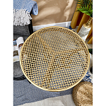 Столик приставной золотистый с орнаментом на столешнице Tanzania варинант исполнения - 8 | Loft Concept в Тюмени