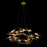 Люстра подвесная с прозрачными стеклянными птичками на ветвях Диаметр 100 см Serip Voa варинант исполнения - 5 | Loft Concept в Тюмени