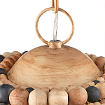 Подвесной светильник в форме купола из деревянных бусин Wooden Beads варинант исполнения - 3 | Loft Concept в Тюмени