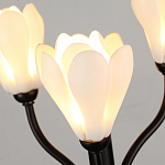 Настольная лампа с ветвями и белыми фарфоровыми цветами Floralis варинант исполнения - 5 | Loft Concept в Тюмени