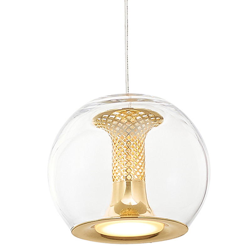 Подвесной светильник со стеклянным плафоном Inner Gleam Globe gold Золотой Прозрачное Стекло Подвесной светильник со стеклянным плафоном Inner Gleam Globe gold Золотой Прозрачное Стекло в Тюмени | Loft Concept
