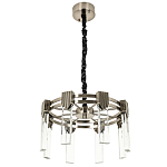 Люстра с прямоугольными хрустальными плафонами Glass Rectangles Chrome Chandelier 46 варинант исполнения - 2 | Loft Concept в Тюмени