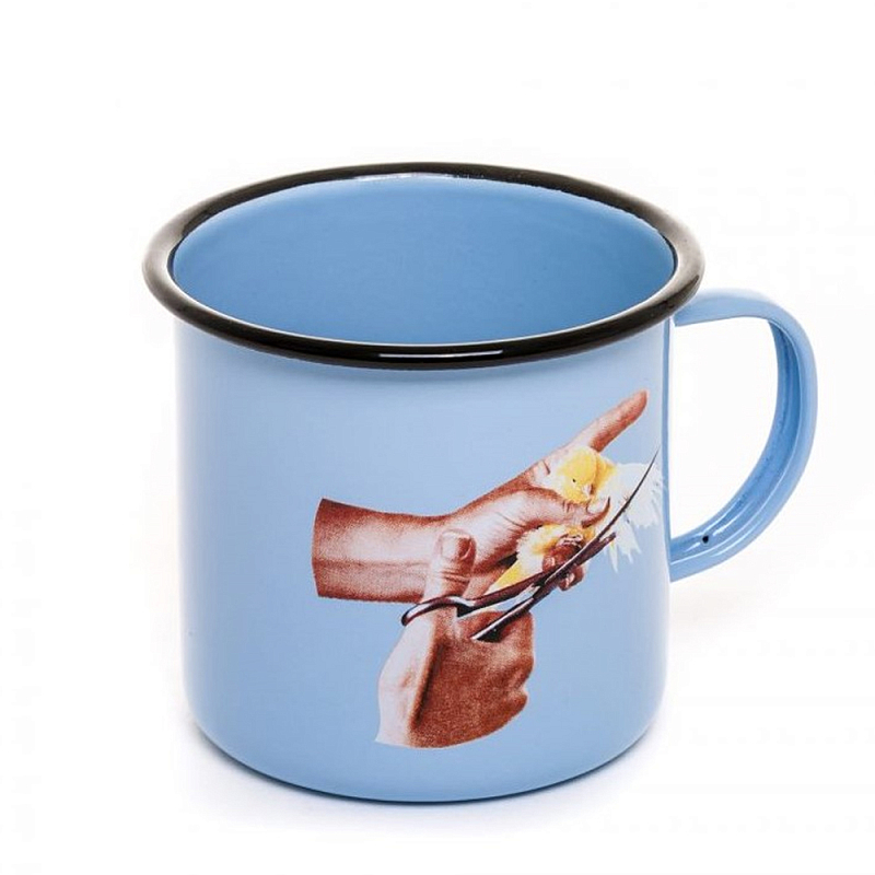 Кружка Seletti Mug Bird Голубой Коричневый Кружка Seletti Mug Bird Голубой Коричневый в Тюмени | Loft Concept