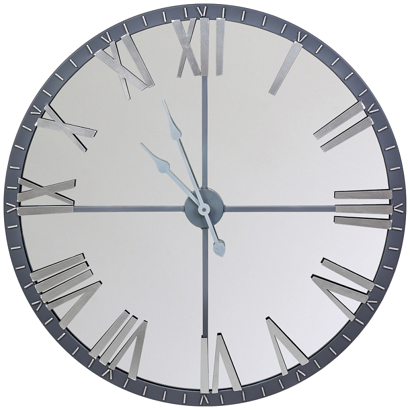 Часы настенные зеркальные с серебряным металлическим циферблатом Mirror Tower Clock Серебряный Зеркало Часы настенные зеркальные с серебряным металлическим циферблатом Mirror Tower Clock Серебряный Зеркало в Тюмени | Loft Concept