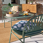 Зелёная скамья из стали Goodwin Metal Bench Green варинант исполнения - 7 | Loft Concept в Тюмени