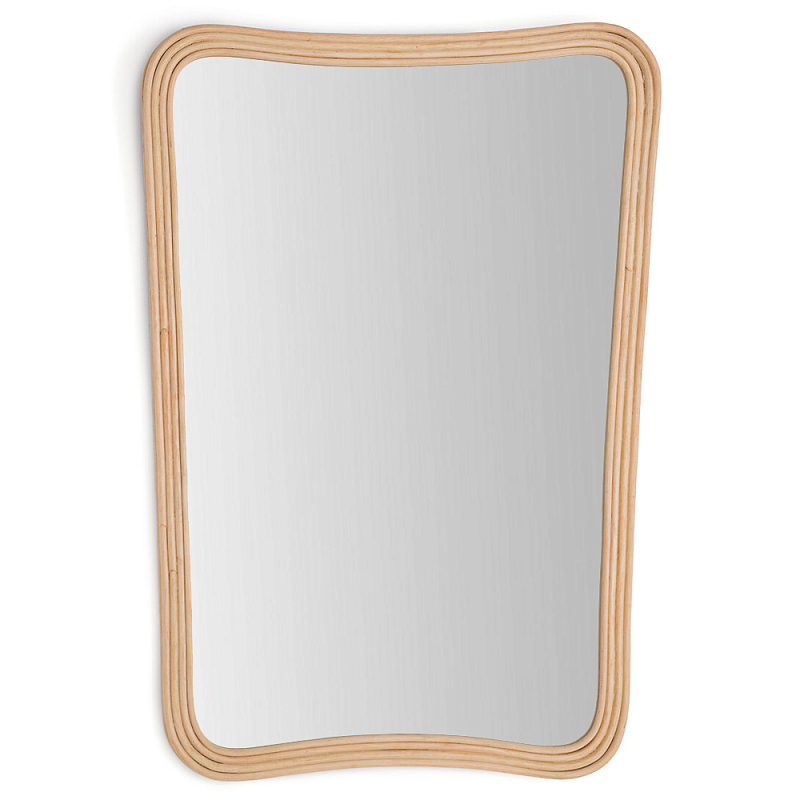 Зеркало Wicrer Furniture с отделкой из ротанга Бежевый Зеркало Wicrer Furniture с отделкой из ротанга Бежевый в Тюмени | Loft Concept