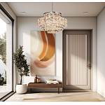 Люстра хрустальная в неоклассическом стиле на серебристом каркасе Majesty варинант исполнения - 3 | Loft Concept в Тюмени