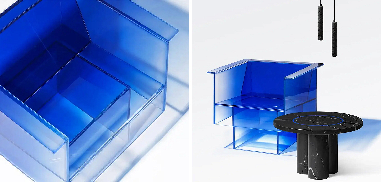 Дизайнерское Кресло Null Blue Glass Clear Armchair by Studio Buzao Дизайнерское Кресло Null Blue Glass Clear Armchair by Studio Buzao - Loft-Concept в Тюмени