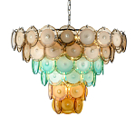 Люстра конусовидная с каскадом из разноцветных круглых подвесов Key Lustar варинант исполнения - 3 | Loft Concept в Тюмени