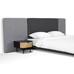 Кровать с большим мягким изголовьем Unity Dark Grey Bed варинант исполнения - 4 | Loft Concept в Тюмени