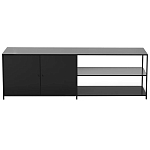 ТВ-тумба из металла с 2-мя дверцами и полками Damian Metal TV Stand варинант исполнения - 1 | Loft Concept в Тюмени