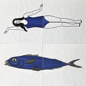Плитка с узором Рыба пловчиха