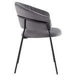 Стул в велюре серого цвета Horizon варинант исполнения - 3 | Loft Concept в Тюмени