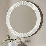 Зеркало в круглой фактурной раме Mirror Modern Texture белое варинант исполнения - 3 | Loft Concept в Тюмени