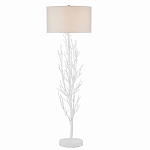 Торшер белый с цилиндрическим абажуром и каркасом в виде дерева Branched Tree варинант исполнения - 1 | Loft Concept в Тюмени