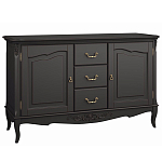 Буфет черный из массива бука с 3-мя ящиками и 2-мя дверцами Black Provence варинант исполнения - 1 | Loft Concept в Тюмени