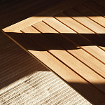 Дизайнерский кофейный стол из дерева с керамической столешницей уличный SWAY Coffee Table варинант исполнения - 10 | Loft Concept в Тюмени