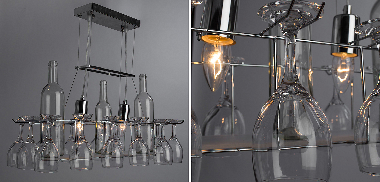Люстра Bottles and Glasses Chandelier Люстра Bottles and Glasses Chandelier - Loft-Concept в Тюмени