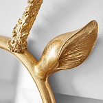 Овальное зеркало с декором оленьи рога Golden Deer Mirror варинант исполнения - 2 | Loft Concept в Тюмени