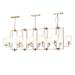 Люстра прямоугольной формы с 12-ю цилиндрическими плафонами из стекла Laurent варинант исполнения - 2 | Loft Concept в Тюмени