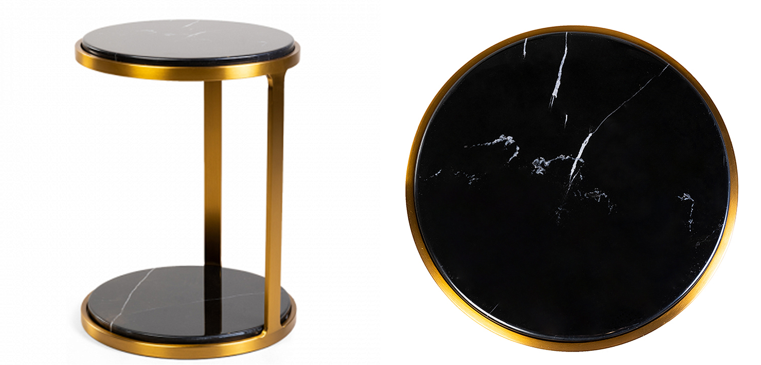 Приставной стол Viorel Marble Side Table Приставной стол Viorel Marble Side Table - Loft-Concept в Тюмени