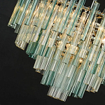 Дизайнерская люстра AQUA Blue Lagoon бирюзовое стекло несколько ярусов варинант исполнения - 2 | Loft Concept в Тюмени