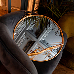 Зеркало настенное в раме золотого цвета с декором птица на ветке Mirror Portal варинант исполнения - 4 | Loft Concept в Тюмени