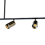 Люстра линейная с 5-ю цилиндрическими плафонами цвета латунь TRIBES CHANDELIER варинант исполнения - 4 | Loft Concept в Тюмени