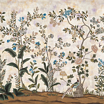 Обои ручная роспись Siam White Metal варинант исполнения - 2 | Loft Concept в Тюмени