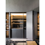 Кухонный гарнитур из дерева и камня с раздвижными дверцами OPERATING COLUMN 2.0 Dada Engenereed Kitchen варинант исполнения - 6 | Loft Concept в Тюмени