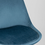 Стул с мягким велюровым сиденьем Arvika Blue варинант исполнения - 7 | Loft Concept в Тюмени