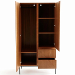 Шкаф с геометрическим рисунком на дверцах Anders Dark Wood варинант исполнения - 3 | Loft Concept в Тюмени