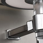 Бра цвета хром с белым цилиндрическим стеклянным плафоном Feiss варинант исполнения - 3 | Loft Concept в Тюмени