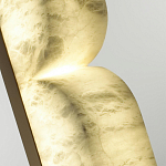 Бра с изогнутым плафоном из белого алебастра на прямоугольном основании Cryptocrystalline Stone варинант исполнения - 5 | Loft Concept в Тюмени