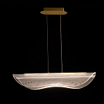 Люстра линейная с прозрачным волнообразным плафоном Wave Line варинант исполнения - 3 | Loft Concept в Тюмени