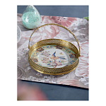 Блюдо фарфоровое с бронзовой ручкой Paradise Dish with Handle варинант исполнения - 3 | Loft Concept в Тюмени