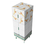 Тумба белая с рисунком Tall Forest Ok White варинант исполнения - 3 | Loft Concept в Тюмени