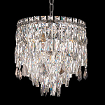 Люстра круглая с хрустальными подвесками на серебряном каркасе Roul Crystal Light варинант исполнения - 9 | Loft Concept в Тюмени