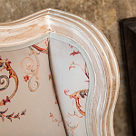 Двухместный диван из массива бука серый с растительным орнаментом Raffael Blue Grey Sofa варинант исполнения - 5 | Loft Concept в Тюмени