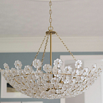 Люстра декорированная цветами из стекла Lightness of Flowers варинант исполнения - 4 | Loft Concept в Тюмени