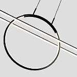 Светодиодная люстра Black LED Circle and Oval Lamp варинант исполнения - 6 | Loft Concept в Тюмени