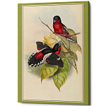 Постер на холсте с изображением птиц Blooming Birds Poster варинант исполнения - 4 | Loft Concept в Тюмени