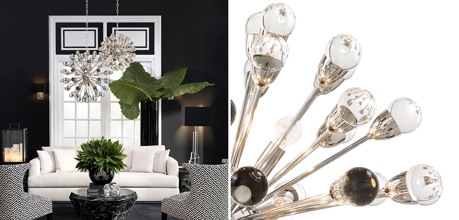 Люстра Eichholtz Chandelier Anto L Nickel - Loft-Concept в Тюмени