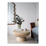 Столик кофейный кремового цвета с овальной столешницей и круглым основанием Cream Dalmen Table варинант исполнения - 7 | Loft Concept в Тюмени