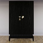 Платяной шкаф Elsa Dreams Black с 2-мя фасадами варинант исполнения - 4 | Loft Concept в Тюмени