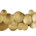Люстра круглая из многослойных золотых дисков Metal Disc Chandelier варинант исполнения - 1 | Loft Concept в Тюмени